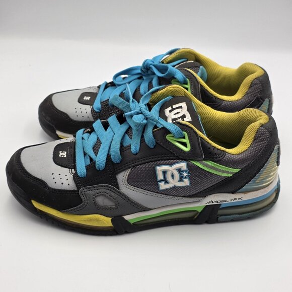 DC Shoes Versaflex ImpactFX Shoes Mens Size 10 Gray Blue Skate Sneakers 302832